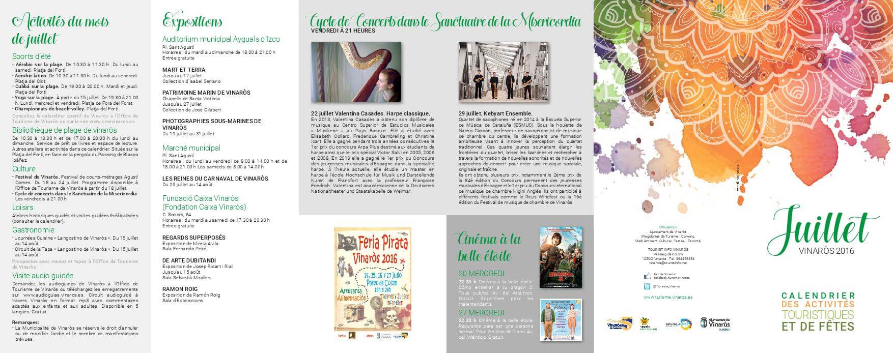 activités de juillet Vinaros programme activités de juillet Vinaros